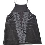 DO+BE  Velvet Lace Up Back Cami Tank Top Gray Women's M‎ Style Y14120 Photo 1
