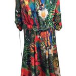 Rachel Zoe Two Piece Vaca Tropical Skirt Top XL Bright Aloha Cruise Off Shoulder Photo 1