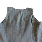 A New Day  Sleeveless Mini Dress Vest Grey White Pinstripe Size Medium Women's Photo 7
