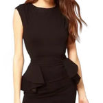 Ted Baker  Black Peplum Mini Dress Size 2 Photo 0