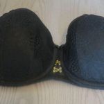 Cacique Lane Bryant boost strapless bra jewelry on front lacey in black size 44DD. Photo 0