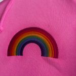 Aviator Nation  Neon Pink Rainbow Zip Up Hoodie NWT Size Large Photo 5