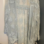 Belle by Kim Gravel New in packaging: light blue M sheer long sleeved cardigan Photo 0