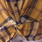 Love Tree Yellow Plaid Button Down Knott Front Top - Size Small Photo 4
