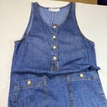 Territory by Sportables Vintage Denim Maxi Dress Button Front Pockets Size S Blue Photo 2