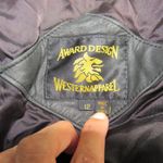 Vtg Award Design Western Apparel Leather Blk Blazer Women Edgy Rock Moto Goth 12 Black Photo 10