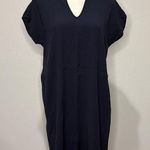 Madewell  Navy Cap Sleeve Shift Dress Size S Photo 0