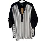BLOOMCHIC Black White Stripe Tunic Top Women Plus Size US 18 Photo 7