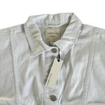 Habitual Oversize White Short Sleeve Crop Denim Jacket Size Medium NWT Photo 3