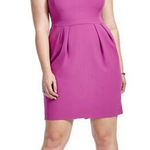 Enlo Pleated Tailored Crepe Berry Pink Fuchsia, women size 18W Purple Photo 0