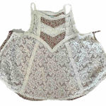 Maurice's Maurice’s Medium Lace Bib Floral Under Design Flowy Double Layered Tank Top M‎ Photo 0