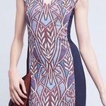 Anthropologie HD in Paris •  Cleo jacquard sheath dress blue ponte knit stretch Photo 0