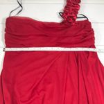EUREKA Red One Shoulder Cocktail Dress With Scarf Size XL Photo 7
