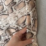 Lucy Paris Neutral Snake Print Midi Skirt Photo 6
