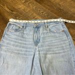 American Eagle Distressed 90s Straight Denim Jeans Womens 16 Destroyed Ripped Photo 1