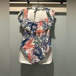 Raisin's  Tropical Print one piece swimsuit size Large Photo 2