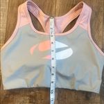 Nike Women’s Racerback Athletic Padded Sports Bra Pink and Gray Size Medium Photo 5