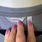 Athleta Women's Topanga Ruched T-Shirt Grey Short Sleeve Athleisure Dress SZ S Photo 3