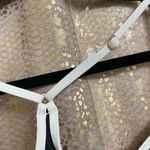 l*space L* Color-Block Black Ivory Gold Pamela Bikini Top Medium NWT TOP ONLY Photo 2