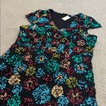 NWT Eva Franco Glenna Sequined Midi Dress festive cocktail black multicolor Size 12 Photo 4