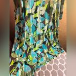 LOGO By Lori Goldstein  Multicolor Leaf Print Maxi Dress Photo 3