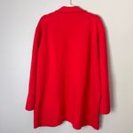 J.Crew Sophie Merino Wool Cotton Open Front Sweater Blazer Pockets Cerise Red Photo 5