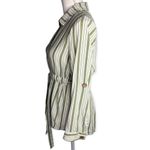 L.I.F.E Love Is For Eternity Striped Long Sleeve Waist Tie Button Down Shirt Size M Photo 42