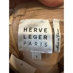 Herve Leger Metallic Sara Strapless Mermaid Gown NWT Size L Gold Photo 5