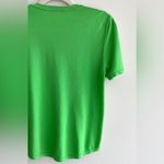 ZARA Lightweight Knit Short Sleeve Shirt, Bright Green, Size XL Photo 13