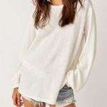 Free People NWT We The Free Soul Song Tee Medium Ivory White Photo 0