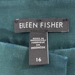 Eileen Fisher Forest Green Pleated Wide Leg Trouser Pants Size 16 Photo 4