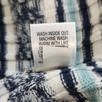 Croft & Barrow  Navy and White Striped V-Neck Sweater Size XL Navy Knit Sweater Photo 7