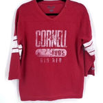 Champion  Red Cornell 1865 V-Neck Sweater Size‎ Small unisex Photo 0