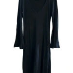 C&C California  100% Cotton Black LongSleeve Flare Sleeve Maxi Dress // Size L Photo 0