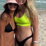 Neon Yellow Bathing Suit Top Size M Photo 3