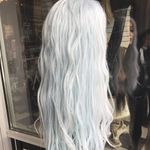 Wig sale blue Cosplay Anime Costume Long Wig Green Photo 6