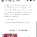 Love Shack Fancy  Citra Tie Dye Tank Dress Millennial Pink Hand Dye Photo 3