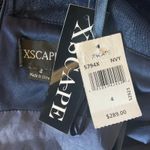 XScape  Lace and Satin Long Sleeve A-Line Evening Gown Blue Size 4 Formal Dress Photo 7