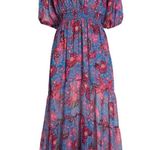 MISA Los Angeles Pippa Floral Tiered Maxi Dress Open Back in Night Blooms Photo 4