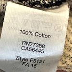 Madewell Tank Top 100% Cotton Textured Striped Sleeveless Mockneck Black White S Photo 3