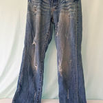 Dear John  Light Blue Denim Distressed Jeans Playback Cuffed Cropped Straight Leg Photo 0