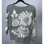 Sioni Floral Sweater Women's Size M Sage Green Blouse Dolman Sleeves Size M Photo 3