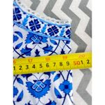 srishti blue and white embroidered shift dress Size L Photo 4