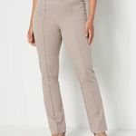 Isaac Mizrahi New Womens Live 14 T Tall 24/7 Straight Pant Spiced Wine Dark Red Photo 2