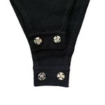 Olivaceous women's size medium black long sleeve ribbed mock neck bodysuit Photo 8