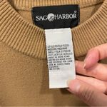 Cute vintage 90’s soft camel 🐪🐪🐪 tan mock neck short sleeve sweater flowy Size M Photo 3