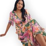 Nobody's Child Clementine Midi Dress Women's Size 10 Multi Color Floral Photo 13