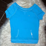 Aeropostale  turquoise off the shoulder T shirt sz large Photo 0