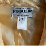 Pendleton Rayon, Wool & Silk Blend Trouser Pant Suit Size 16 and Gorgeous Yellow Photo 2