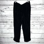 J.Jill NWT Size S Black Rayon/Silk Blend Cuffed Leg Velvet Pants Photo 1